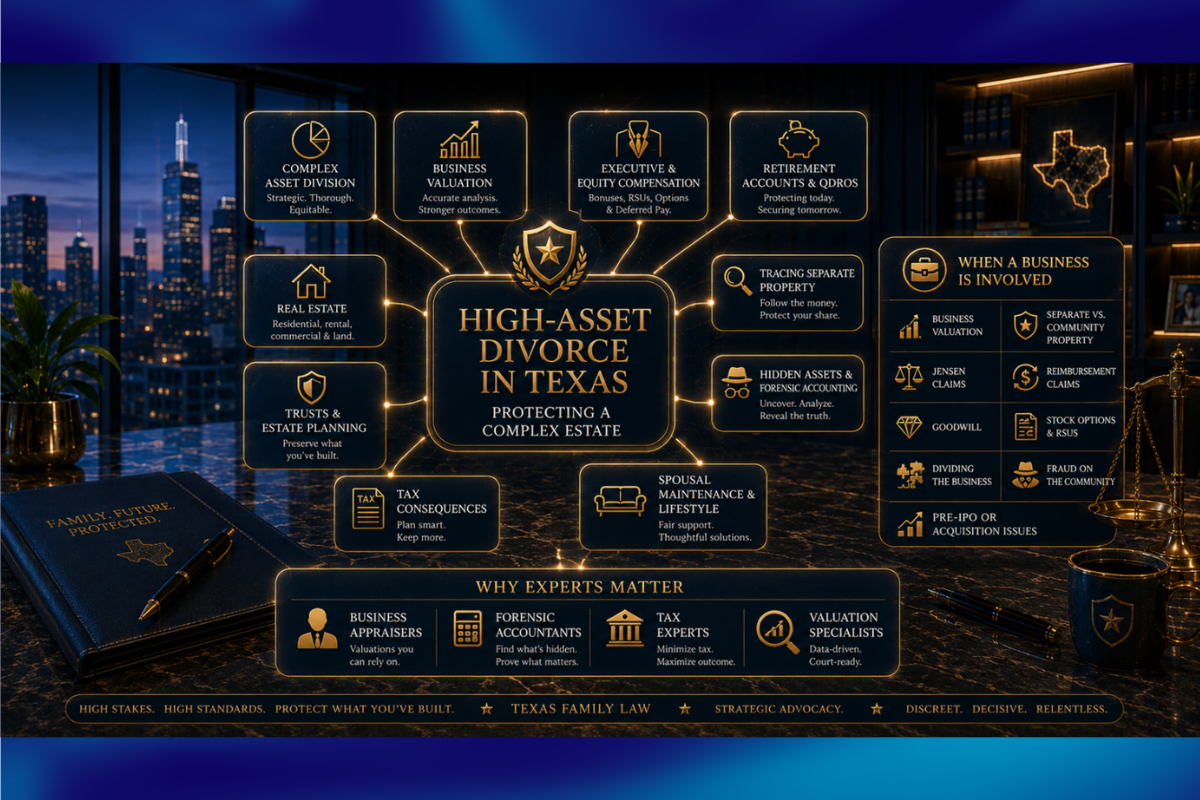 High Asset Divorce in Texas